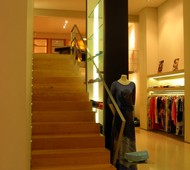 STAIRS IN CLOTHING STORE