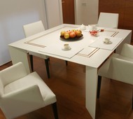 TABLE HI-MACS MADE WITH WOOD GRECA