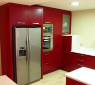 DM RED LAQCUERED KITCHEN